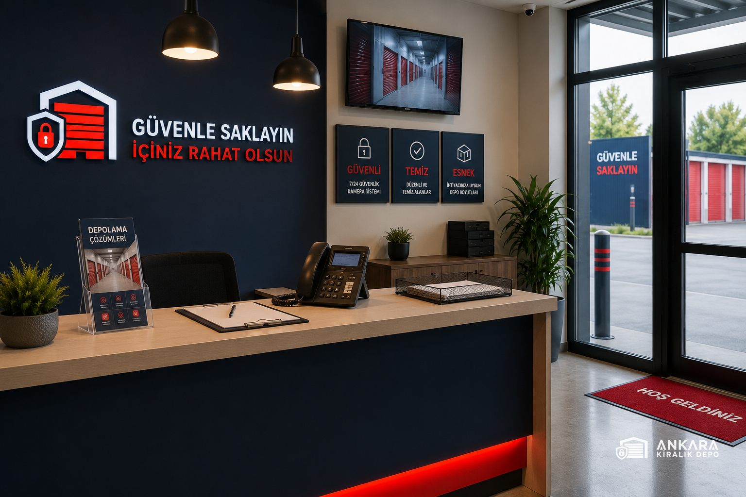 Ankara Kiralık Depo iletişim/karşılama masası